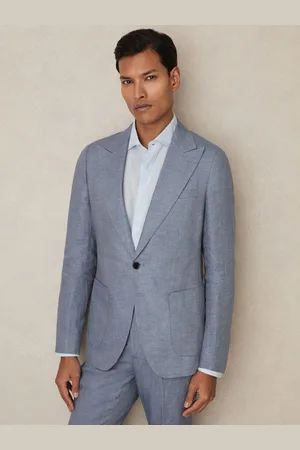 Reiss Linen Single-breasted Suit Blazer Slim-fit, 36