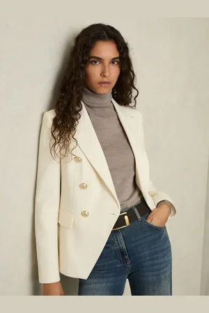Reiss Tailored Fit Textured Double Breasted Blazer, 4
