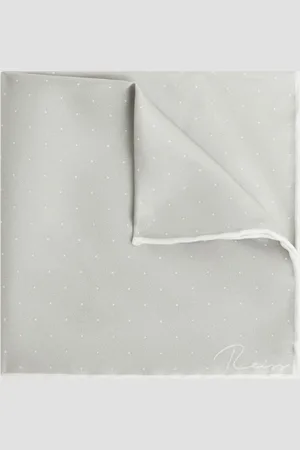 Reiss Liam Pocket Square - Silk Polka Dot, Size: 32x32cm