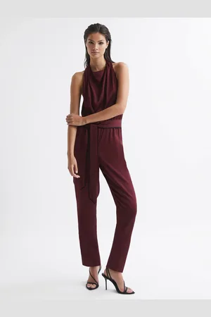 Reiss Red Bow-back Jumpsuit, 6