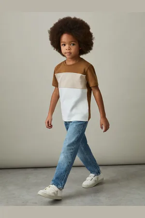 Reiss 3-9 yrs Cotton Colour-block Piped T-shirt, Q03