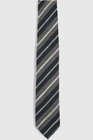 Reiss Verona Tie Silk Striped, Navy & grey Size: One Size