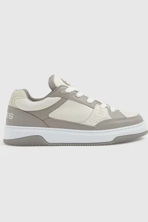 Reiss Alvar Trainers Leather Colour Block, Grey & cream Size: E41