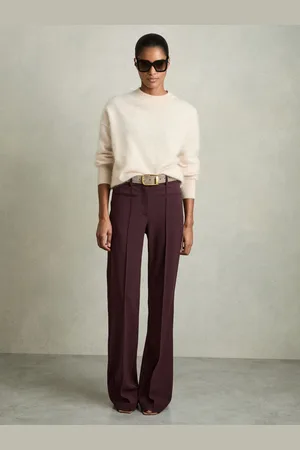 Reiss High Rise Flared Trousers, 4R