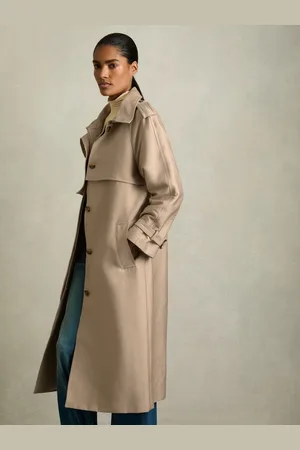 Reiss Petite Gabardine Trench Coat With Cotton, 6