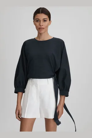 Reiss Immy Top Lyocell Plain, Size: 4