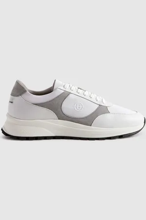 Unseen Suede Leather Trainers, Grey & white, 10E