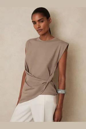 Reiss Cotton Drape T-shirt, XS