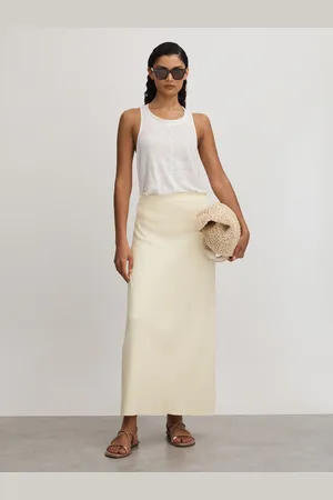 Anna Quan Knitted Cotton Midi Skirt, , 8