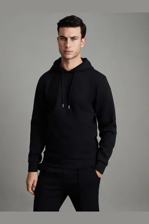 Reiss Interlock Jersey Drawstring Hoodie, XS