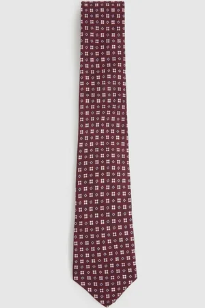 Reiss Silk Floral Print Medallion Tie