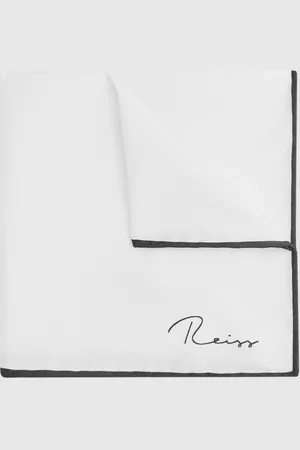 Reiss Plain Silk Pocket Square, 32x32cm