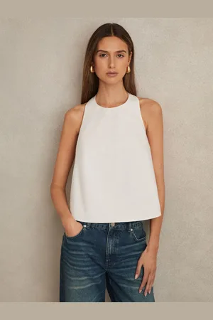 Reiss Cotton Belt-halterneck Top, 6