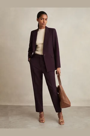 Reiss Gabi Berry Tailored Single Breasted Suit Blazer, 4