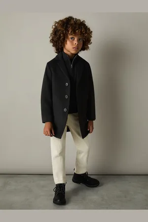 Reiss Gable Single Breasted Overcoat Plain, Size: 4