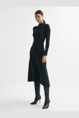 Reiss Knitted Bodycon Midi Dress, XS