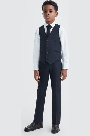 Reiss Hope Waistcoat Cotton Plain, Size: 3