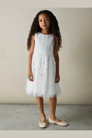 Reiss Clementine Dress Floral Embroidered, Size: 45Y