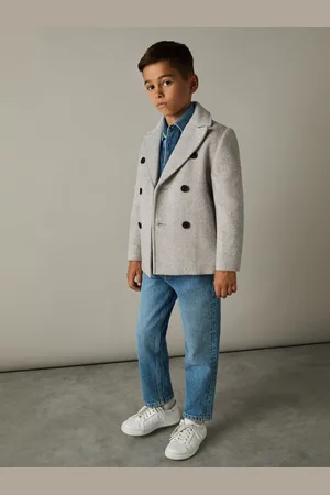 Reiss Bergamo Coat Wool Herringbone, Size: 3