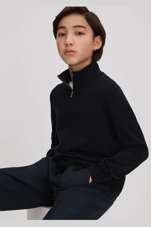 Reiss 9-13 yrs Wool Quarter Zip Jumper, 9