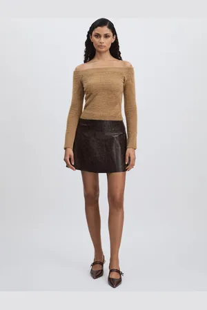 GOOD AMERICAN Plush Off-shoulder Top, XS