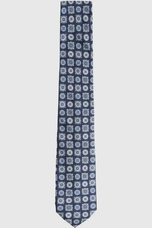 Reiss Silk Foulard Medallion Print Tie