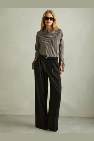 Reiss Addison Neck Top Striped, Size: 4