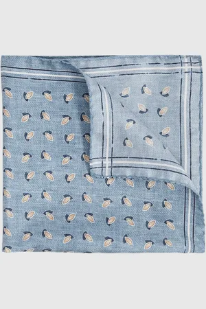 Reiss Almond Print Silk Pocket Square