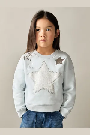 Reiss Stella Sweatshirt Cotton Sequin, Size: 9-13Yrs