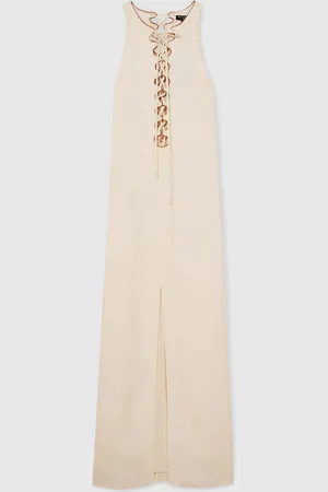 Reiss Atelier Satin Crepe Cut-out Maxi Dress, 10
