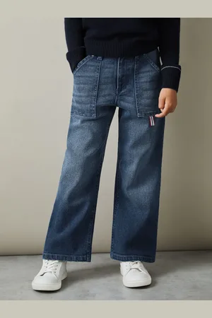 Reiss Neena Wide Leg Jeans Cotton Plain, Size: K12