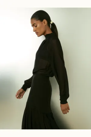 Reiss Octivia Sheer Jersey Gathered Maxi Dress , , Size: 4