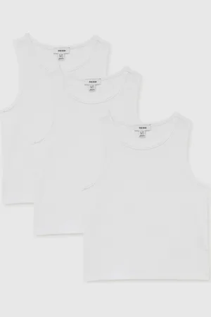 Reiss Jaden Pack-9 yrs Cotton Stretch Ribbed Vest Pack, Q03
