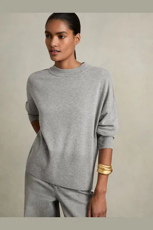 Reiss Geometric Colour-block Jumper With Wool And Cashmere, M