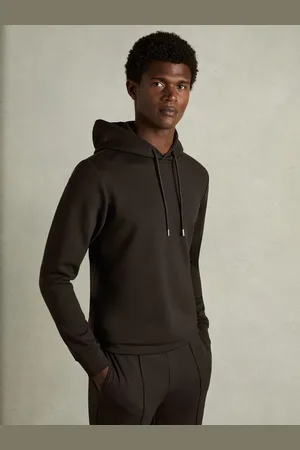 Reiss Interlock Jersey Hoodie, S