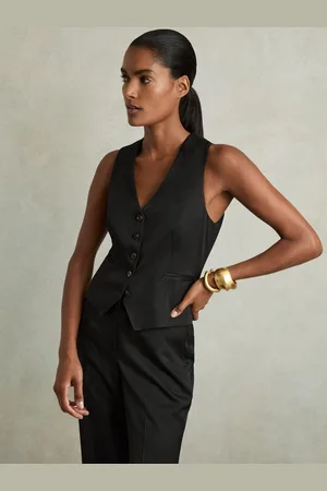 Reiss Millie Waistcoat Woven, Size: 6