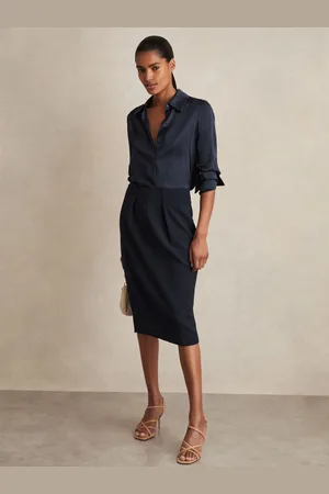 Reiss Tailored Midi Suit Skirt, 4