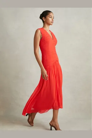 Reiss Ruched Bodycon Midi Dress, 4