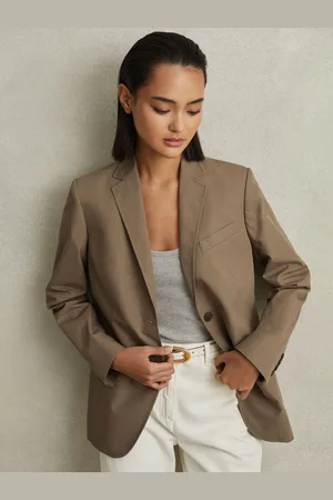 Reiss Hope Blazer Cotton Plain, Size: 4