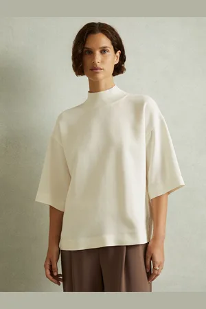 Reiss Amaya Oversized Rib-neck T-shirt, 4