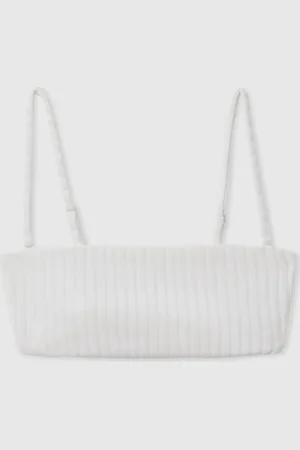 Calvin Klein Calvin Underwear Ribbed Bandeau Bikini Top, XS
