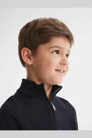 Reiss Blackhall Zip Neck Jumper Wool Knitted, Size: 9