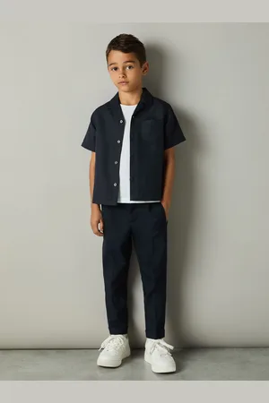 Reiss 3-9 yrs Twill Cuban Collar Shirt, Q03