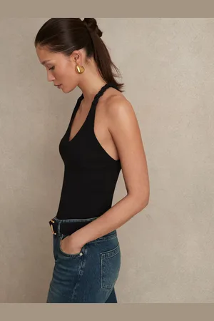 Reiss Twist-strap Rib-knit Vest, M