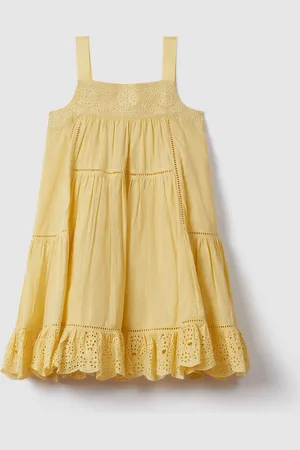 Reiss Nettie Dress Cotton Broderie, Size: 10-11Yrs