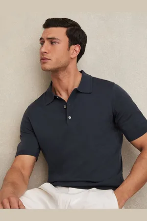 Reiss Merino Wool Short-sleeve Polo Shirt, XS