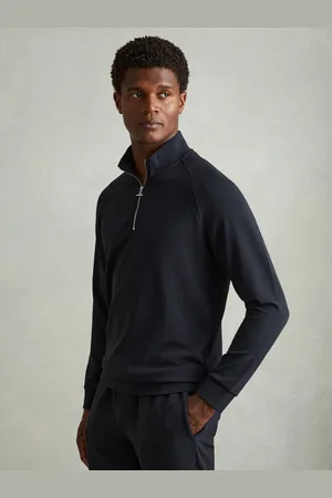 Reiss Textured Half-zip Funnel-neck Sweatshirt, XS