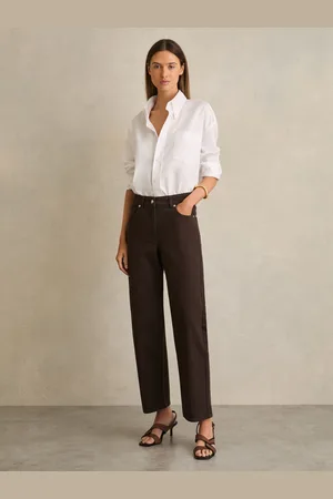 Reiss Petite Mid Rise Straight Leg Jeans, 27