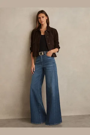 Reiss Petite Stretch-cotton Wide-leg Jeans, 25