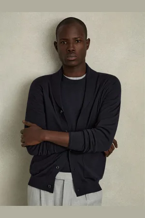 Reiss Merino Wool Shawl-collar Cardigan, S